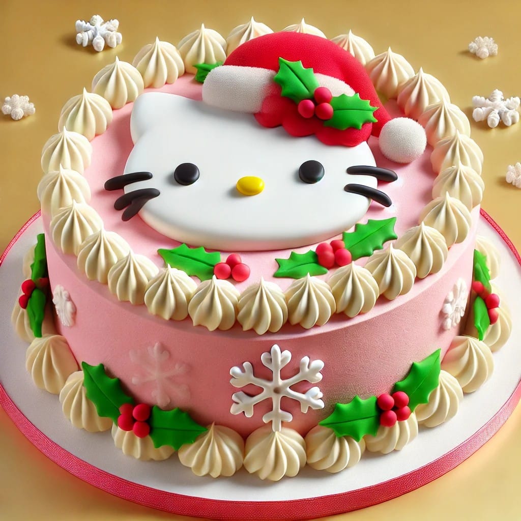 Santa Kitty Cake Decoration<br>Recommended For:<br>5 and Above